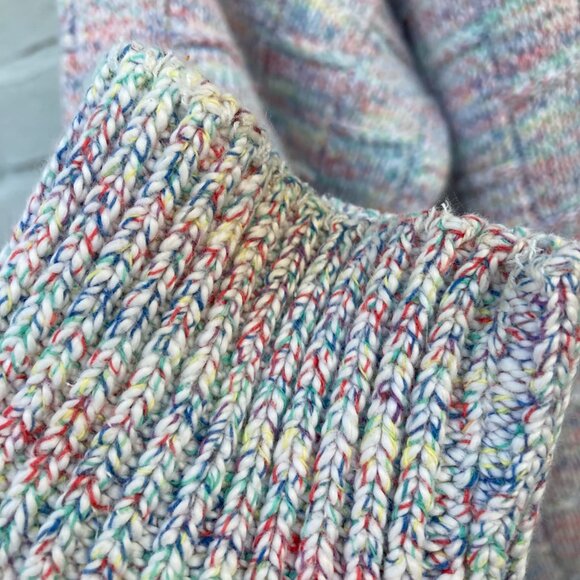 St. John's Bay Vintage Made in The USA Pastel Rainbow Confetti Sweater -Men's L - Picture 4 of 9